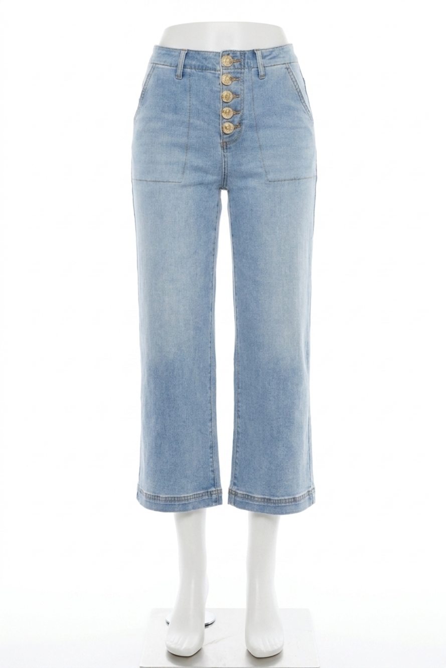 NEW TRIBAL brooke high rise hugging crop jeans in beach wash